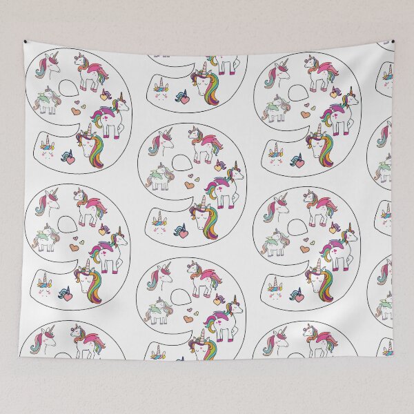 Item preview, Kids Number #9 Years Old Alicorn Unicorn Birthday Nine design designed and sold by doodabobs.