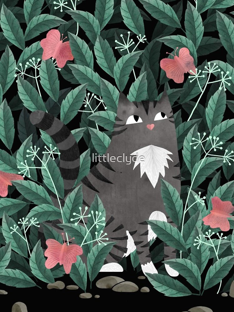 Butterfly Garden (Tabby Cat Version) by littleclyde