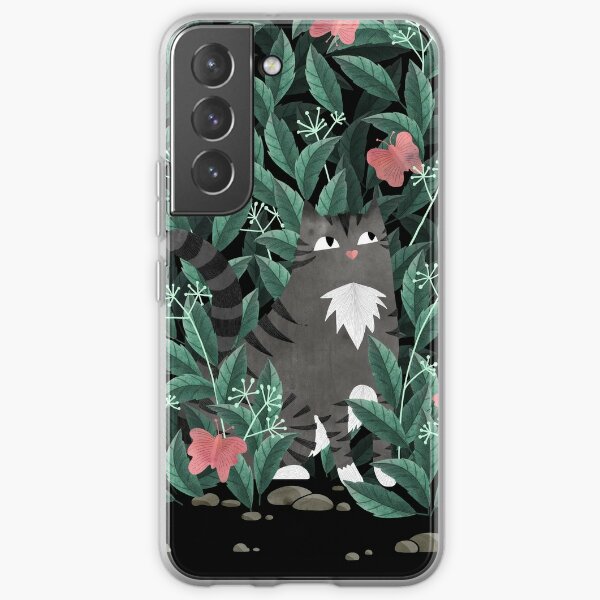 Butterfly Garden (Tabby Cat Version) Samsung Galaxy Soft Case