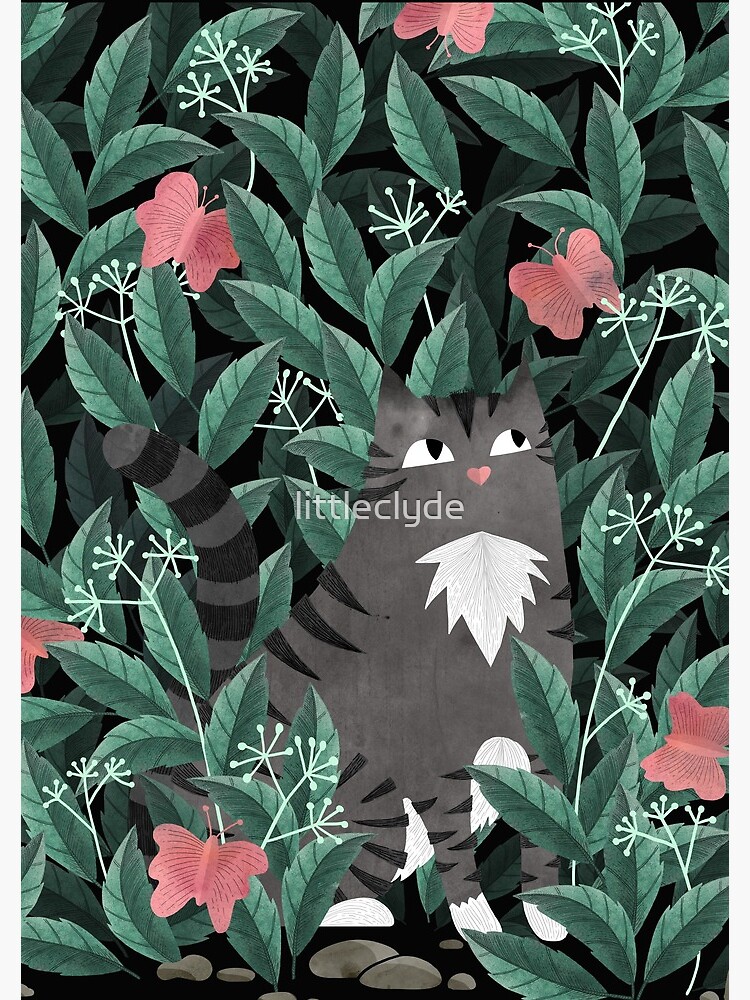 Butterfly Garden (Tabby Cat Version) by littleclyde