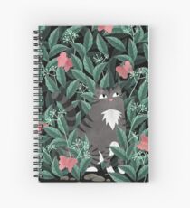Jardin des papillons (version chat tabby) Cahier à spirale
