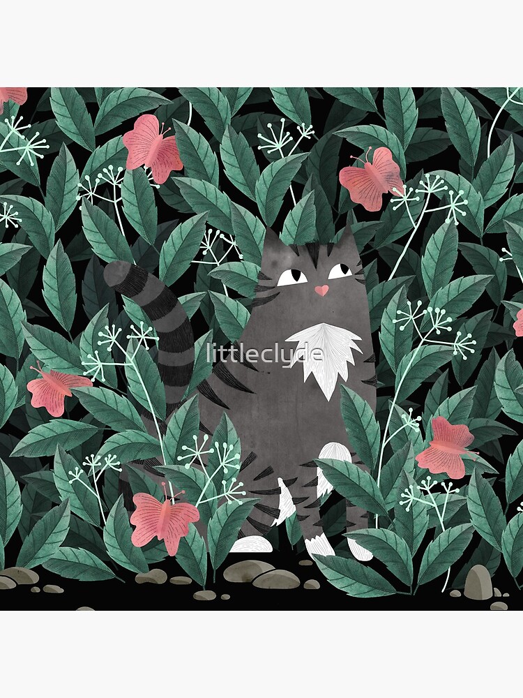 Butterfly Garden (Tabby Cat Version) by littleclyde