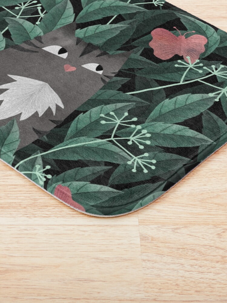 Alternate view of Butterfly Garden (Tabby Cat Version) Bath Mat