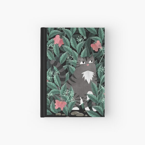 Butterfly Garden (Tabby Cat Version) Hardcover Journal