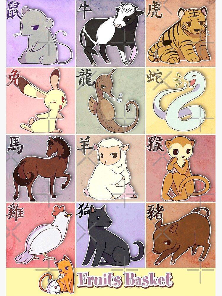 fruits basket zodiac clay figures