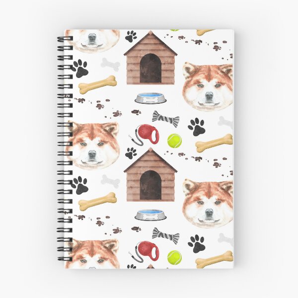Item preview, Akita Inu Dog Half Drop Repeat Pattern designed and sold by DoggyStyles.