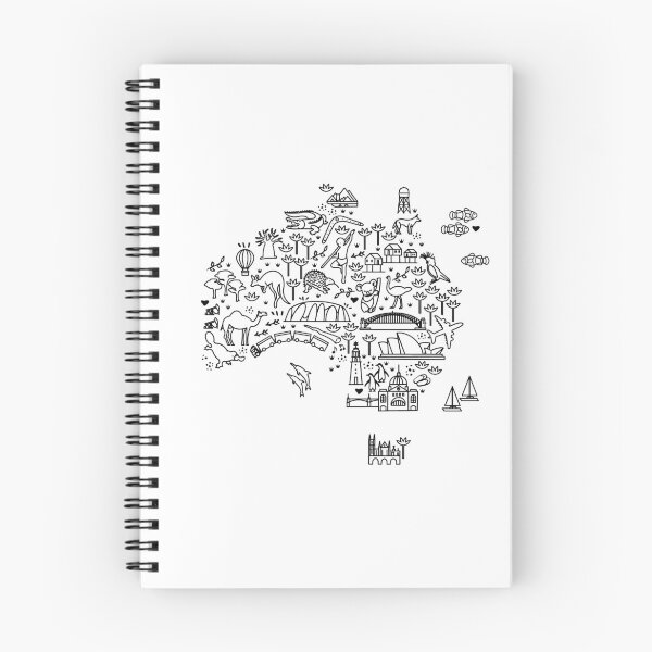Item preview, Map of the Australia and Travel Icons. Australia Travel Line Icons Map. designed and sold by Moloko88.
