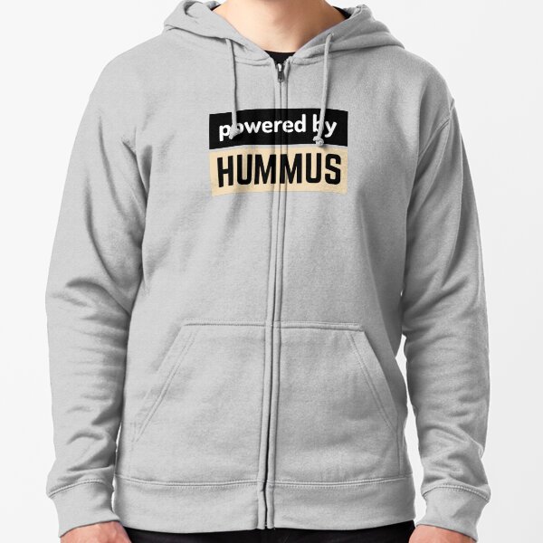 powered by hummus Zipped Hoodie