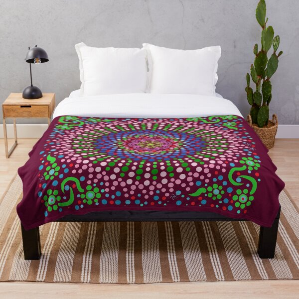 Delicious Singing Petals Mandala Throw Blanket