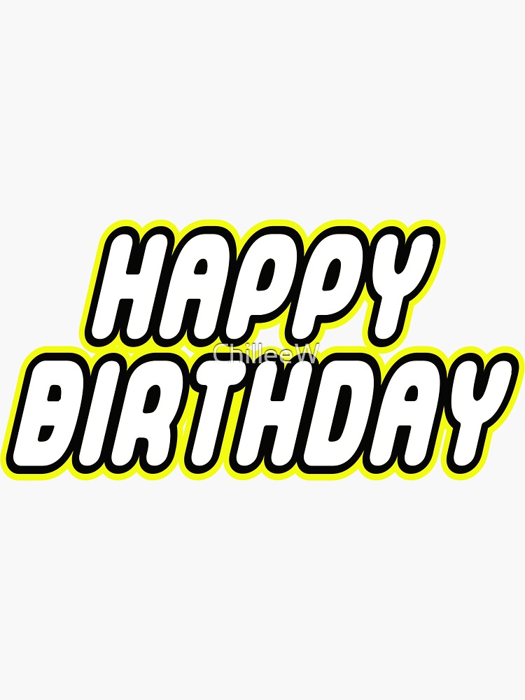 happy birthday sticker by chilleew redbubble