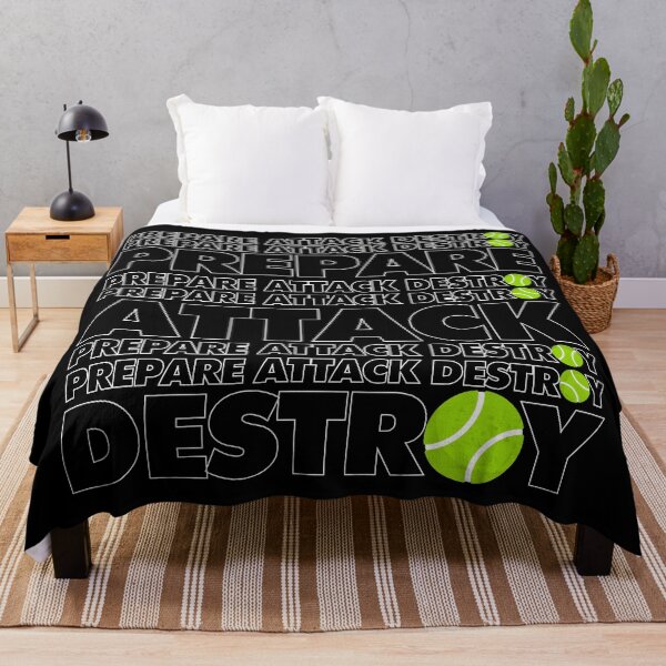 Item preview, Prepare Attack Destroy Tennis Funny Tennis Player designed and sold by elhefe.