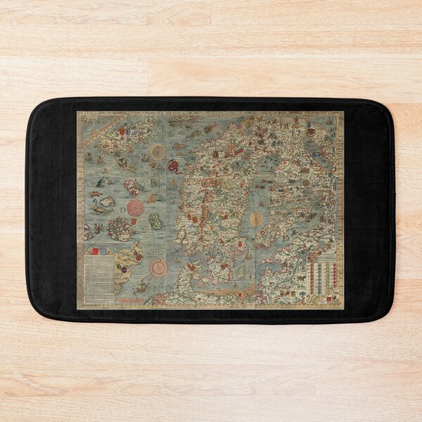 Item preview, Map of Scandinavia (1500s) designed and sold by ArtHistorical.
