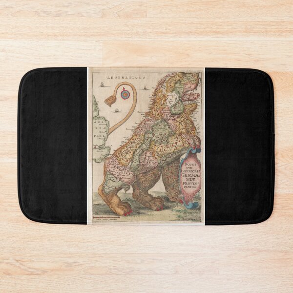 Item preview, Map of Belgium as a Lion (1600s) designed and sold by ArtHistorical.