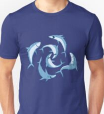 School of Happy Sharks Unisex T-Shirt