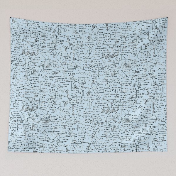 Item preview, Physics Equations // Light Blue designed and sold by TLTextiles.
