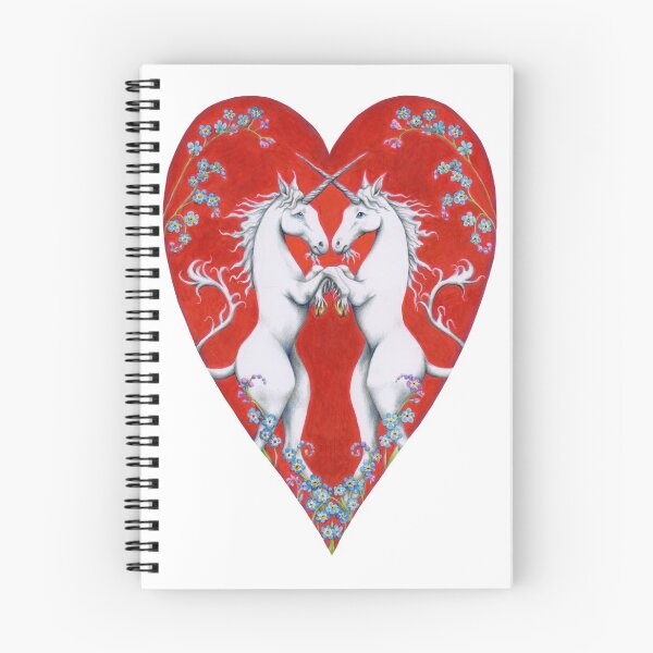 Item preview, Unicorn Heart with Forget-me-not Flowers designed and sold by Katy Jones.