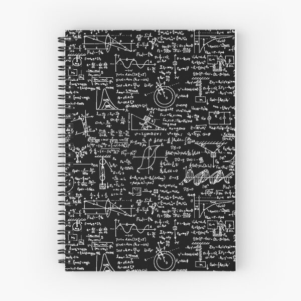Item preview, Physics Equations // Black designed and sold by TLTextiles.