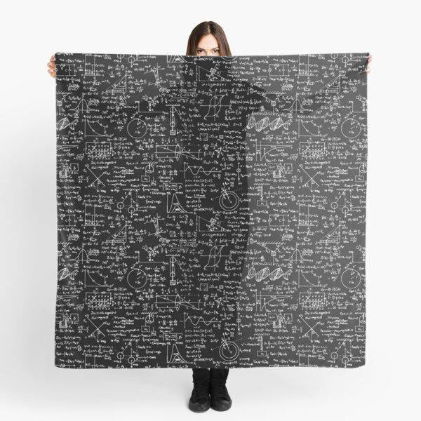 Item preview, Physics Equations // Black designed and sold by TLTextiles.