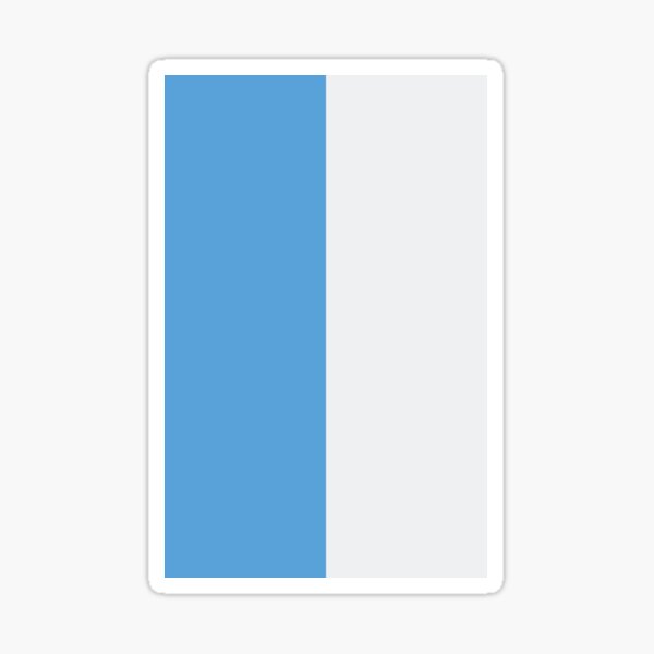 Blackburn Rovers Sky Blue and White Half design Sticker