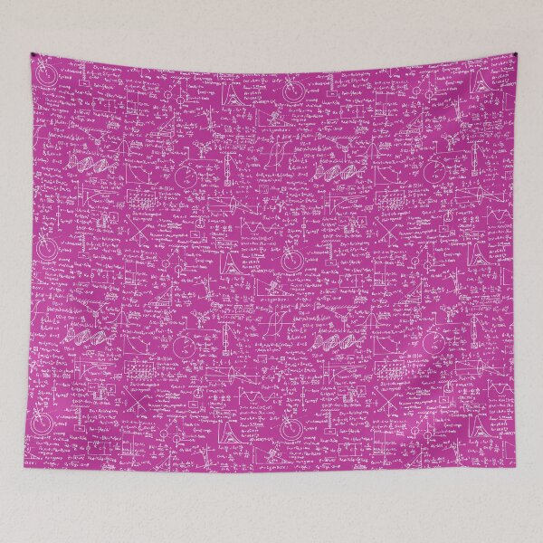 Item preview, Physics Equations // Pink designed and sold by TLTextiles.