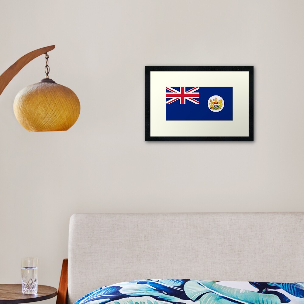Flag of British Hong Kong Framed Art Print