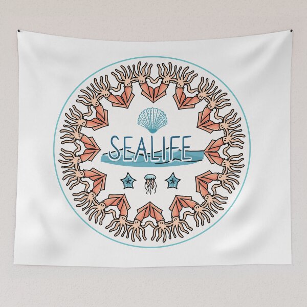 Item preview, Cute ocean life set cartoon illustration motif set designed and sold by Limolida.