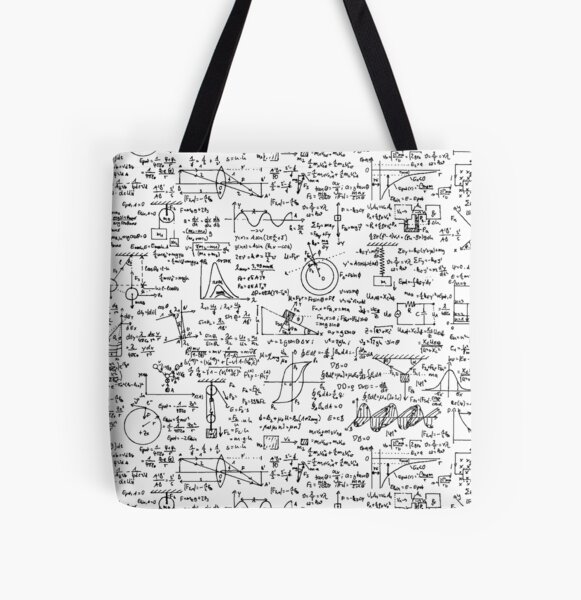 Titlesign Physics Mathematics Formulas Large Canvas Shoulder Tote Top Handle Bag for Gym Beach Travel Shopping 