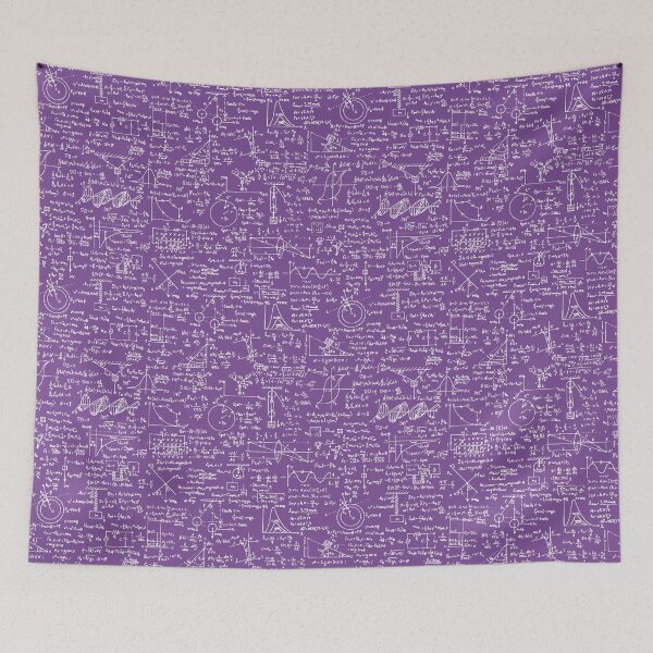 Item preview, Physics Equations // Purple designed and sold by TLTextiles.