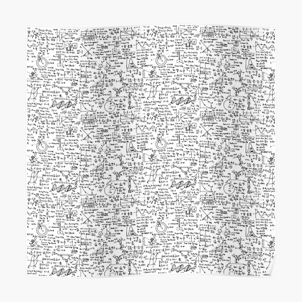 "Physics Equations" Poster by TLTextiles Redbubble