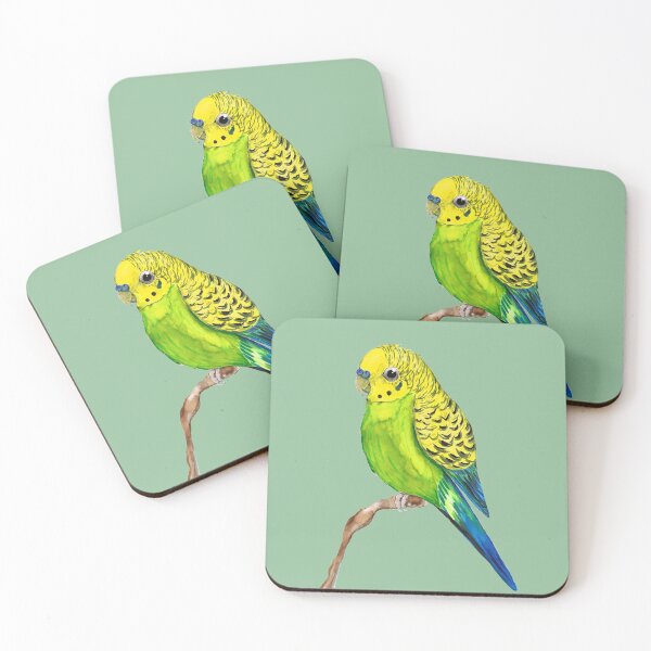 Item preview, Cute green budgie designed and sold by Bwiselizzy.