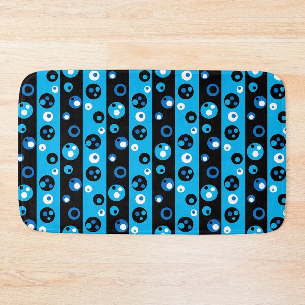 Item preview, circles and stripes in blue, white and black designed and sold by M-Lorentsson.