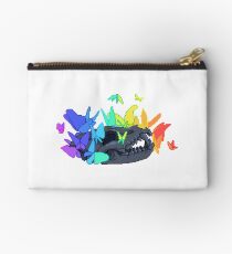 Rainbow Pride Skull Zipper Pouch