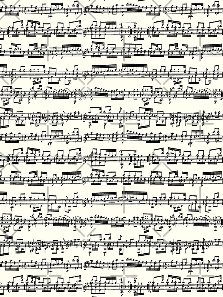 Sheet Music on Ivory by TLTextiles