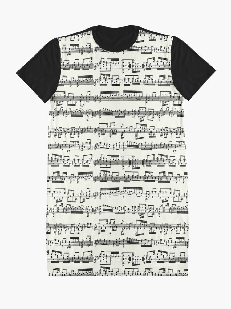 Alternate view of Sheet Music on Ivory Graphic T-Shirt Dress