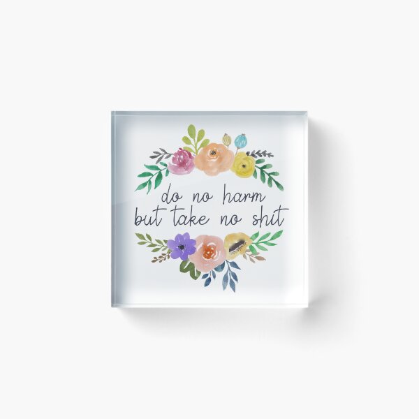 Item preview, Do No Harm Floral Outline designed and sold by annmariestowe.