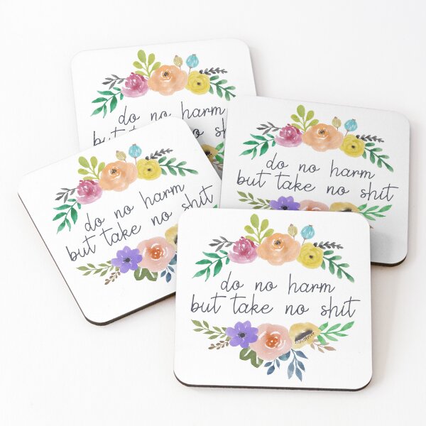 Item preview, Do No Harm Floral Outline designed and sold by annmariestowe.