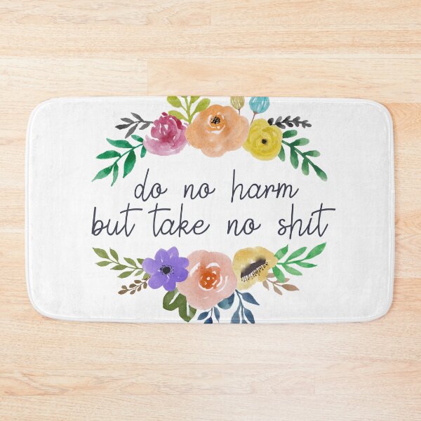 Item preview, Do No Harm Floral Outline designed and sold by annmariestowe.