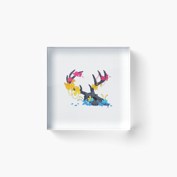 Pansexual Pride Skull Acrylic Block