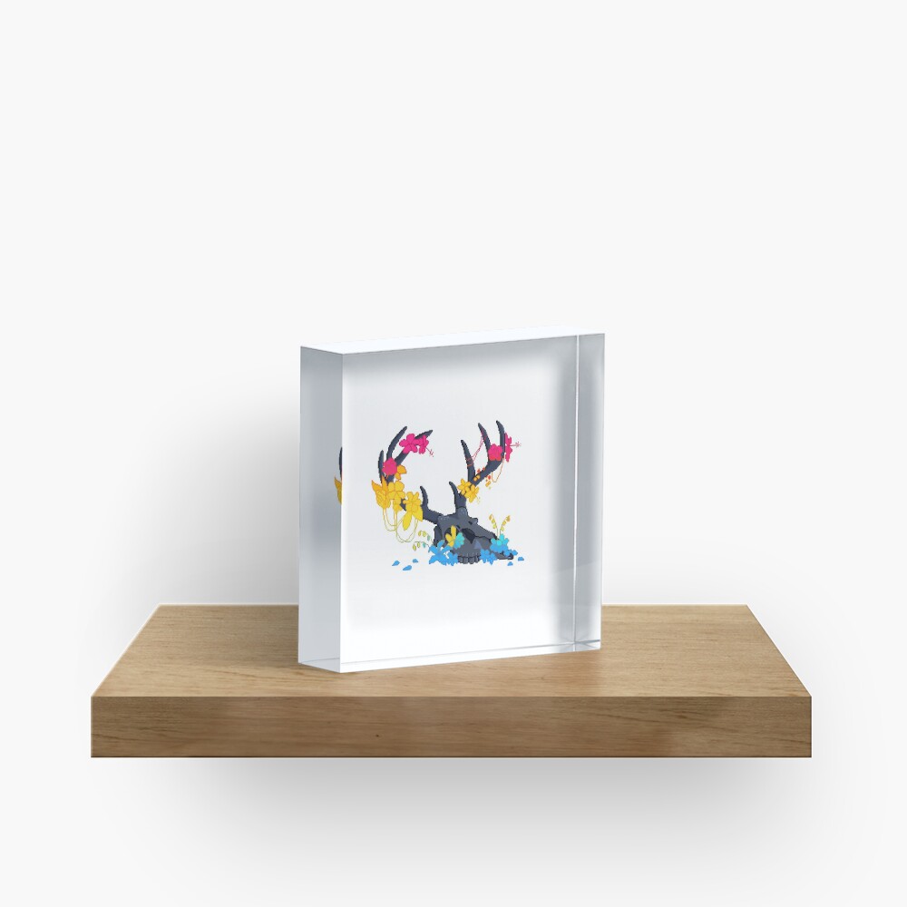 Pansexual Pride Skull Acrylic Block