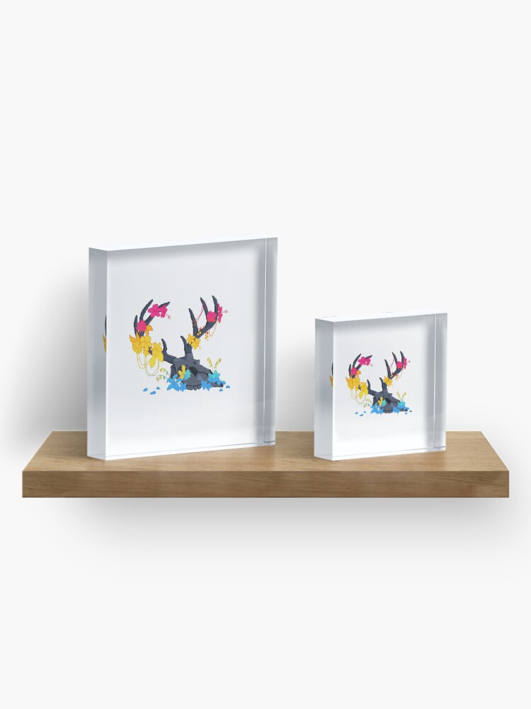 Alternate view of Pansexual Pride Skull Acrylic Block