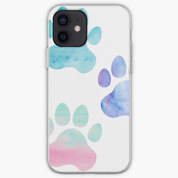 Watercolor Paw Print Trio iPhone Soft Case