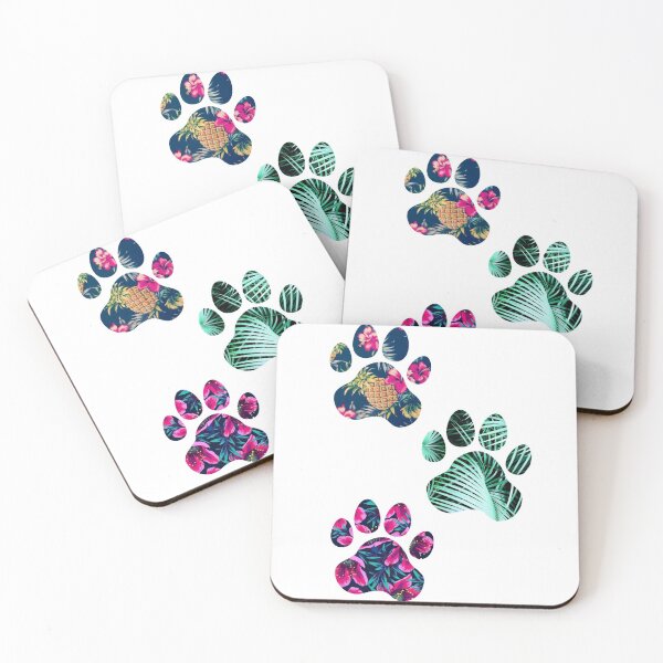Item preview, Tropical Paw Print Trio designed and sold by annmariestowe.