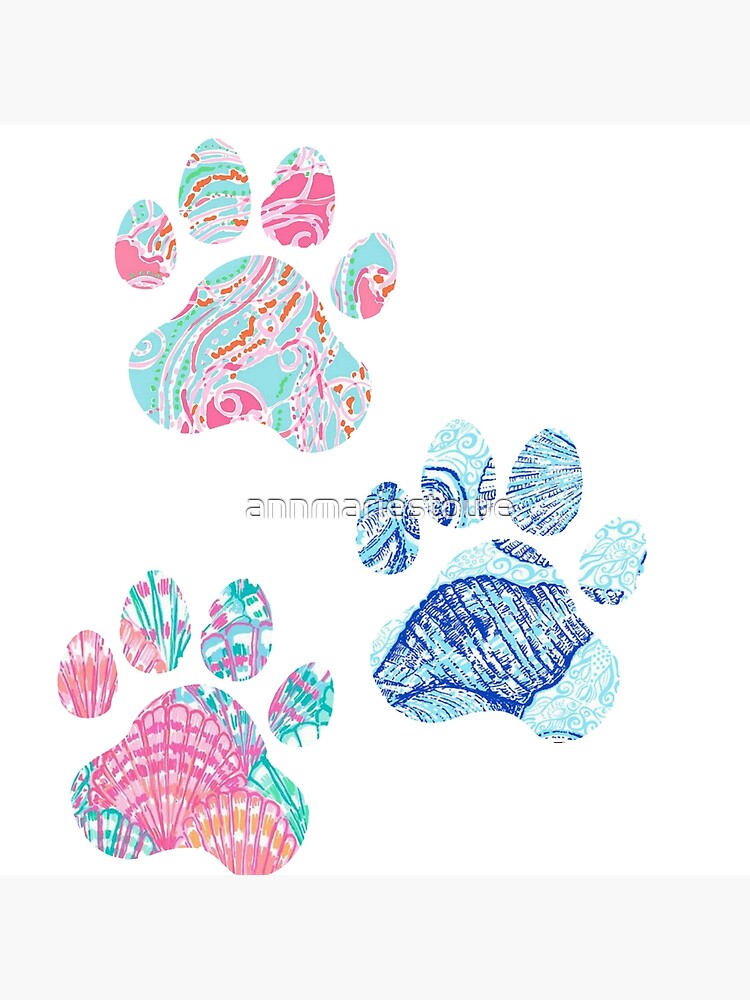 Preppy Paw Print Trio by annmariestowe