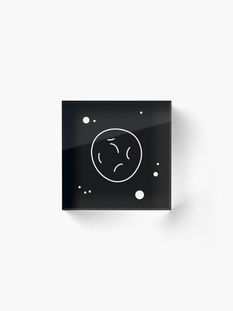 Alternate view of Asteroid Outline Acrylic Block