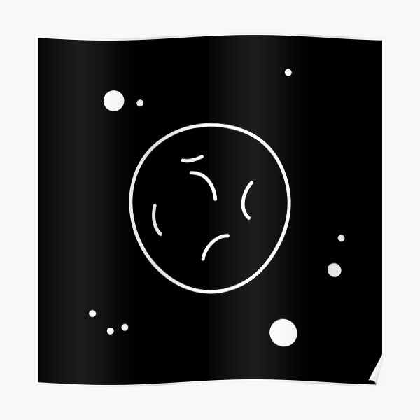 Asteroid Outline Poster