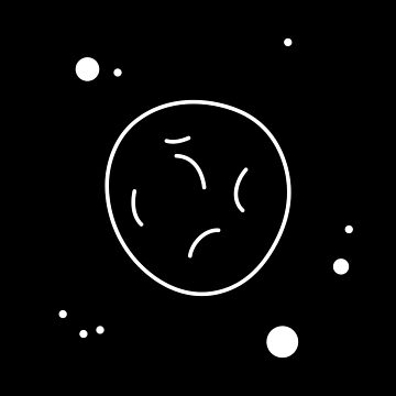 Artwork thumbnail, Asteroid Outline by science-gifts