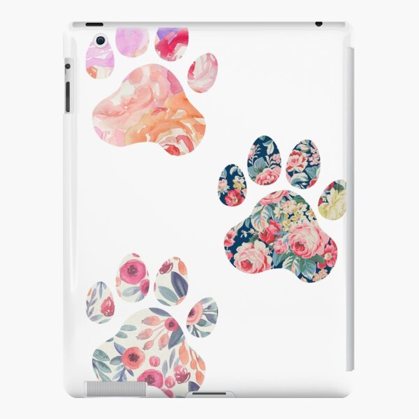 Floral Paw Print Trio iPad Snap Case