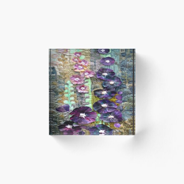 Item preview, Black Hollyhock Textile Wall Hanging. designed and sold by NisaKiley.