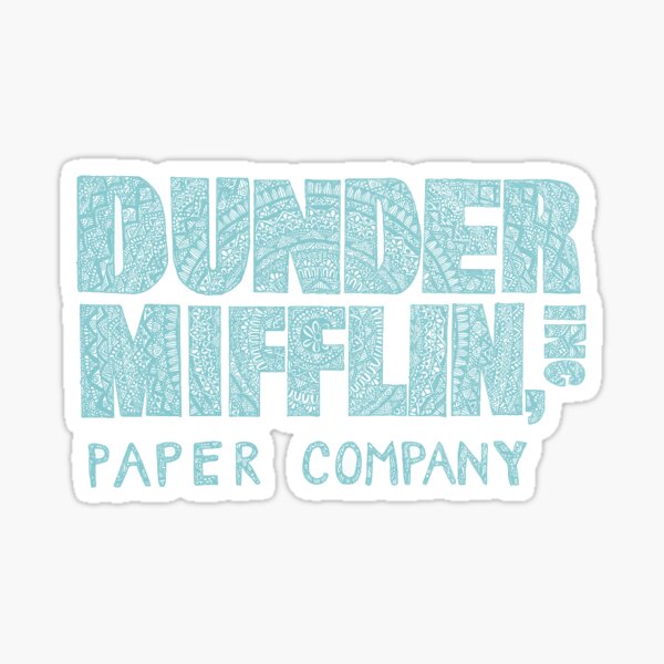 Dunder Mifflin Paper Company Blue Vinyl Sticker - Official The Office –  Papersalt