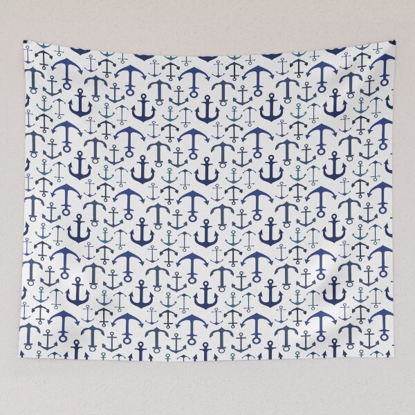 Item preview, Blue Anchors designed and sold by TLTextiles.